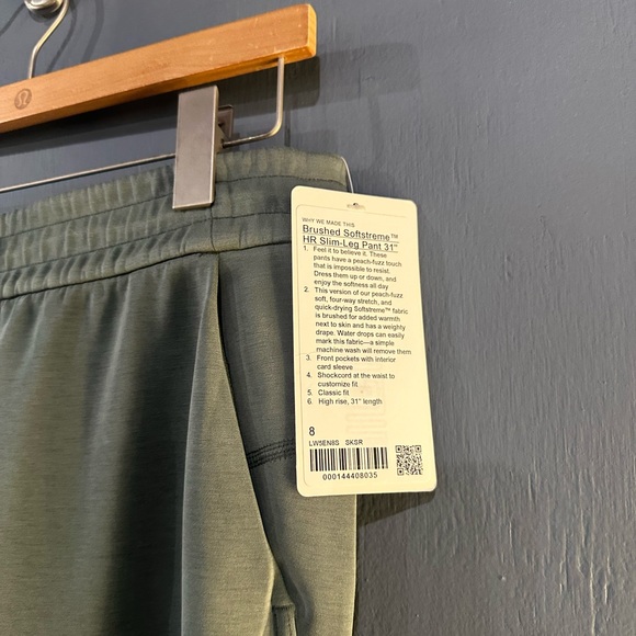 Lululemon Brushed Softstreme HR Slim Leg Pant - 8 - Smoked Spruce - NWT! - Picture 2 of 8